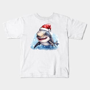 Christmas Shark Kids T-Shirt